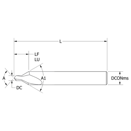 Keo 906-000-417 | 0.020" Diameter x 0.750" Shank Length x 1.500" OAL Carbide Combination Drill & Countersinks