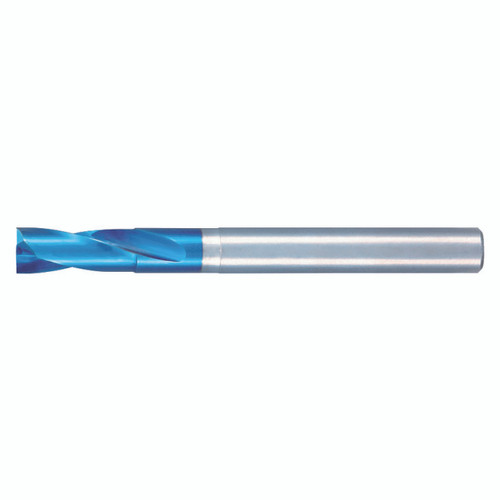 Nachi 765055 | 3.00mm Diameter x 6.00mm Shank x 50.00mm OAL 180 Degree Point Angle Aqua EX Coated Solid Carbide Flat Stub Drills