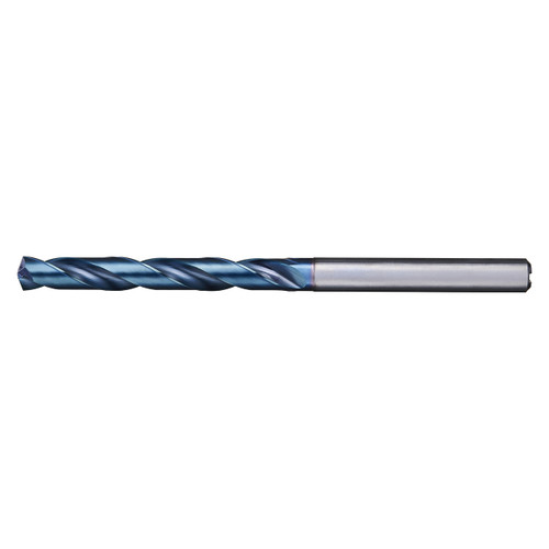 Nachi 777531 | 13.40mm Diameter x 14.00mm Shank x 176.00mm OAL 2 Flute REVO-D Coated Solid Carbide Oil Hole Drill
