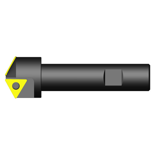 Ultra-Dex 909-000-528 | 1.288" Diameter x 4.000" Functional Length 41 Degree Entering Angle Indexable Chamfer Mill
