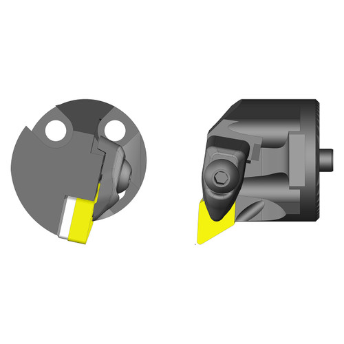 Ultra-Dex 912-000-220 | SH20 DDUNR3 x 1.260" Diameter x 0.866" Functional Width 93 Degree Entering Angle Modular Profiling Head