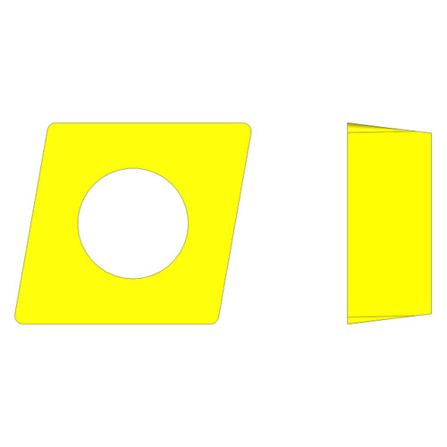 Ultra-Dex 913-000-079 | 0.250" Circle Diameter x 0.015" Corner Radius x 0.094" Thickness Positive Insert