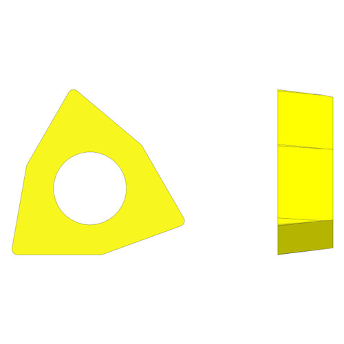 Ultra-Dex 913-000-570 | WCMT 1.51.50.5-ZX3 UD21 x 0.187" Circle Diameter x 0.008" Corner Radius x 0.094" Thickness Positive Insert