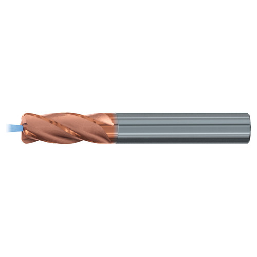 Emuge 2698AZ.012016 | 12.00mm Diameter x 12.00mm Shank x 83.00mm OAL 4 Flute TIALN Coated Corner Radius End Mill