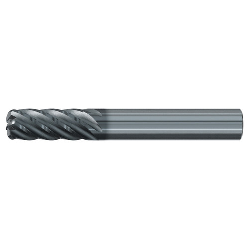 Emuge 2947L.100090 | 1" Diameter x 0.090" Corner Radius 5" OAL 6 Flute ALCR Coated Corner Radius End Mill Emuge 2947L.100090 | 1" Diameter x 0.090" Corner Radius 5" OAL 6 Flute ALCR Coated Corner Radius End Mill