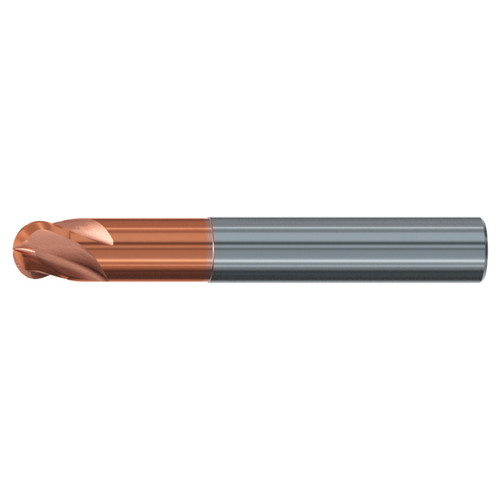 Emuge 3823A.002 | 2.00mm Diameter x 57.00mm OAL 4 Flute TIALN Coated Ball End Mill