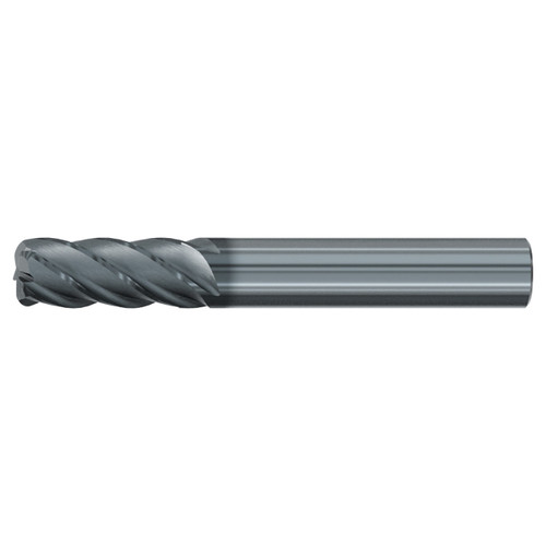 Emuge 3902L.050020 | 1/2" Diameter x 0.020" Corner Radius 3" OAL 5 Flute ALCR Coated Corner Radius End Mill