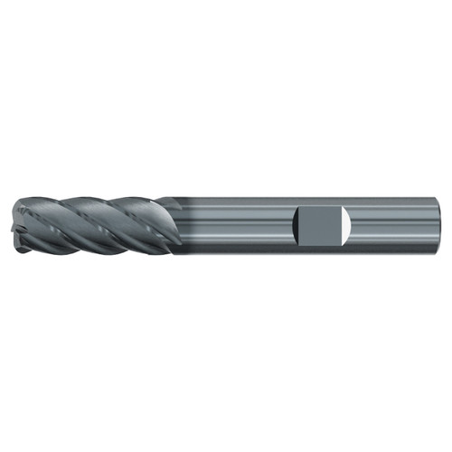 Emuge 3903L.B62030 | 5/8" Diameter x 5-8" Shank x 4" OAL 5 Flute ALCR Coated Corner Radius End Mill