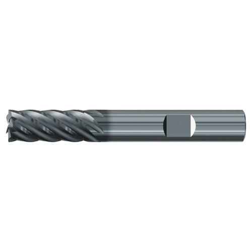 Emuge 3908L.A500 | 1/2" Diameter x 1-2" Shank x 3-1/4" OAL 6 Flute ALCR Coated Corner Radius End Mill