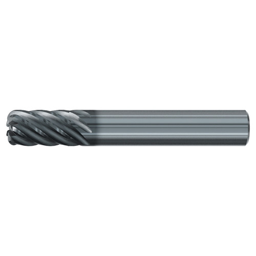 Emuge 3935L.050015 | 1/2" Diameter x 1-2" Shank x 2-3/4" OAL 7 Flute ALCR Coated Corner Radius End Mill