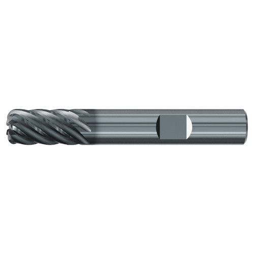 Emuge 3936L.100120 | 1" Diameter x 1" Shank x 4" OAL 7 Flute ALCR Coated Corner Radius End Mill