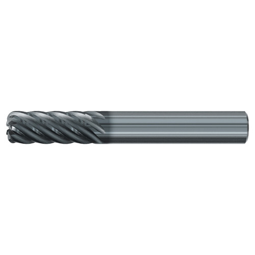 Emuge 3937L.037010 | 3/8" Diameter x 3-8" Shank x 2-3/4" OAL 7 Flute ALCR Coated Corner Radius End Mill