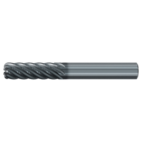 Emuge 3939L.025010 | 1/4" Diameter x 1-4" Shank x 3" OAL 7 Flute ALCR Coated Corner Radius End Mill