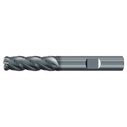 Emuge 3948L.031010 | 5/16" Diameter x 0.010" Corner Radius 3" OAL 4 Flute ALCR Coated Corner Radius End Mill