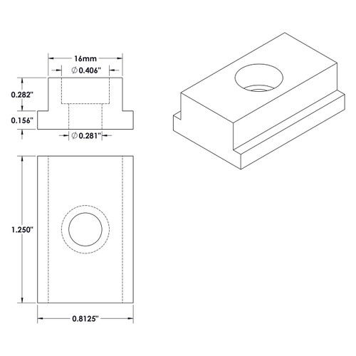 Kurt D80-33M16 | 13/16" Width x 16.00mm Thickness x 8" D-Series Fixture Key Set