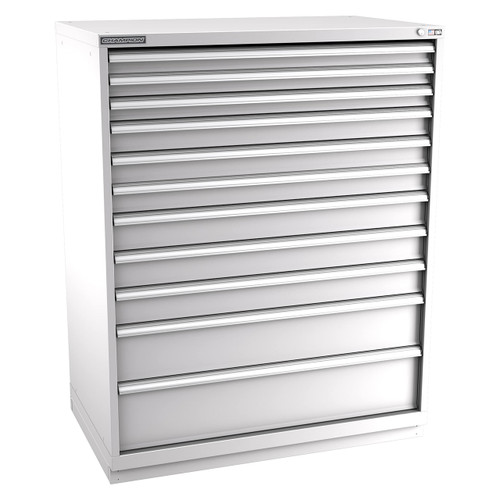 Champion Tool Storage EWS2700-1101-ILC-FTB-LG | 47" Width x 59-1/2" Height x 22-1/2" Depth 11 Drawer 304 Compartment Powder Coated Steel Modular Compartment Cabinet - Light Gray