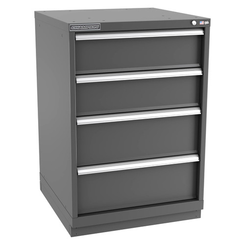 Champion Tool Storage SWS1800-0401-ILC-FTB-DG | 28-1/4" Width x 41-3/4" Height x 22-1/2" Depth 4 Drawer 34 Compartment Powder Coated Steel Modular Compartment Cabinet - Dark Gray