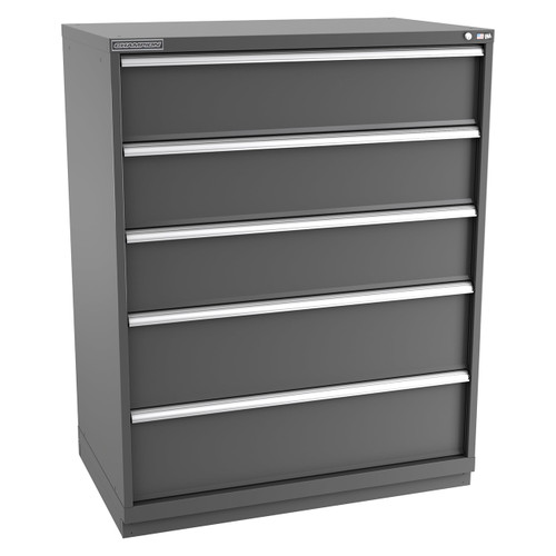 Champion Tool Storage EWS2700-0501-ILC-FTB-DG | 47" Width x 59-1/2" Height x 22-1/2" Depth 5 Drawer 72 Compartment Powder Coated Steel Modular Compartment Cabinet - Dark Gray