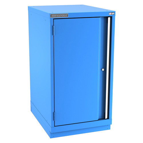 Champion Tool Storage NWS1800-FDIL-FTB-BB | 22-3/16" Width x 41-3/4" Height x 22-1/2" Depth 1 Door 2 Shelf Powder Coated Steel Modular Flush Door Cabinets With Shelf - Bright Blue