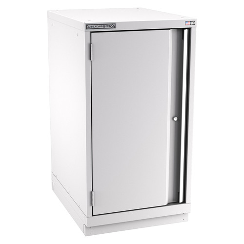 Champion Tool Storage NWS1800-FDIL-FTB-LG | 22-3/16" Width x 41-3/4" Height x 22-1/2" Depth 1 Door 2 Shelf Powder Coated Steel Modular Flush Door Cabinets With Shelf - Light Gray