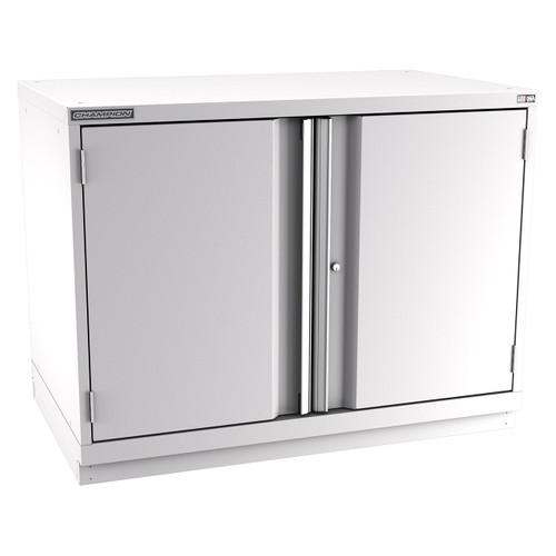 Champion Tool Storage EWS1500-2FDIL-FTB-LG | 47" Width x 35-7/8" Height x 22-1/2" Depth 2 Doors 1 Shelf Powder Coated Steel Modular Flush Door Cabinets With Shelf - Light Gray