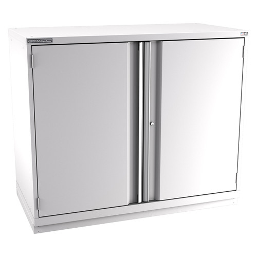Champion Tool Storage DWS2100-2FDIL-FTB-LG | 56-1/2" Width x 45-1/4" Height x 22-1/2" Depth 2 Doors 2 Shelf Powder Coated Steel Modular Flush Door Cabinets With Shelf - Light Gray