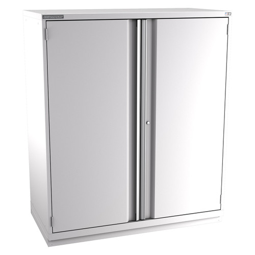 Champion Tool Storage DWS3050-2FDIL-FTB-LG | 56-1/2" Width x 66-3/8" Height x 22-1/2" Depth 2 Doors 3 Shelf Powder Coated Steel Modular Flush Door Cabinets With Shelf - Light Gray
