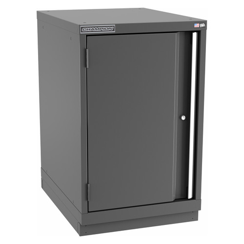 Champion Tool Storage NWS1500-FDIL-FTB-DG | 22-3/16" Width x 35-7/8" Height x 22-1/2" Depth 1 Door 1 Shelf Powder Coated Steel Modular Flush Door Cabinets With Shelf - Dark Gray