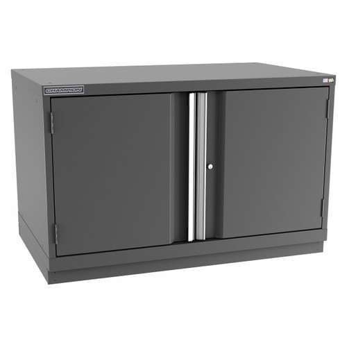 Champion Tool Storage EWS1200-2FDIL-FTB-DG | 47" Width x 29-7/8" Height x 22-1/2" Depth 2 Doors 1 Shelf Powder Coated Steel Modular Flush Door Cabinets With Shelf - Dark Gray