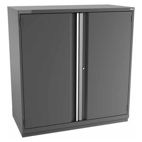 Champion Tool Storage DWS2700-2FDIL-FTB-DG | 56-1/2" Width x 59-1/2" Height x 22-1/2" Depth 2 Doors 3 Shelf Powder Coated Steel Modular Flush Door Cabinets With Shelf - Dark Gray