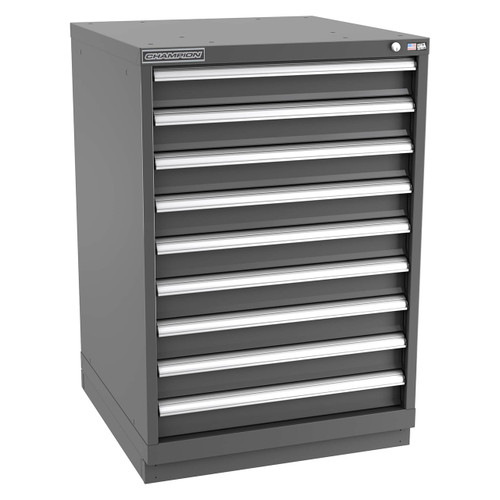 Champion Tool Storage SW1800-0902-ILC-FTB-DG | 28-1/4" Width x 41-3/4" Height x 28-1/2" Depth 9 Drawer 180 Compartments Powder Coated Steel Modular Drawer Cabinet - Dark Gray