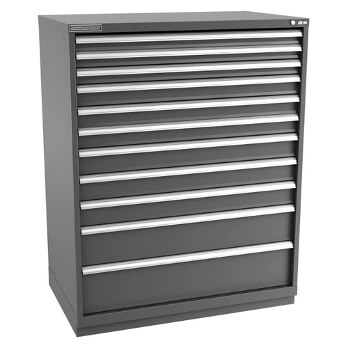 Champion Tool Storage EW2700-1101-ILC-FTB-DG | 47" Width x 59-1/2" Height x 28-1/2" Depth 11 Drawer 304 Compartments Powder Coated Steel Modular Drawer Cabinet - Dark Gray