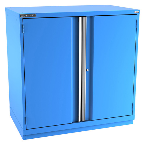 Champion Tool Storage EW2100-2FDIL-FTB-BB | 47" Width x 45-1/4" Height x 28-1/2" Depth 2 Door 2 Shelves Powder Coated Steel Modular Flush Door Cabinet with Shelf - Bright Blue