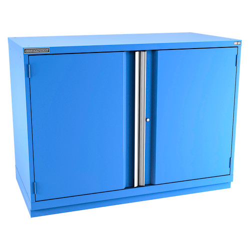 Champion Tool Storage DW1800-2FDIL-FTB-BB | 56-1/2" Width x 41-3/4" Height x 28-1/2" Depth 2 Door 2 Shelves Powder Coated Steel Modular Flush Door Cabinet with Shelf - Bright Blue