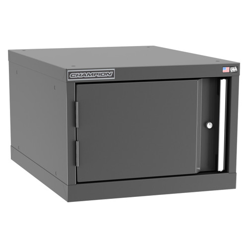 Champion Tool Storage SW900-FDIL-DG | 28-1/4" Width x 21-5/8" Height x 28-1/2" Depth 1 Door Powder Coated Steel Modular Flush Door Cabinet with Shelf - Dark Gray