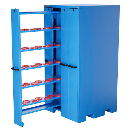 Champion Tool Storage VSCH100-BB | 40" Width x 84" Height x 41" Depth 4 Drawer 20 Shelves Powder Coated Steel Vertical Storage Cabinet - Bright Blue