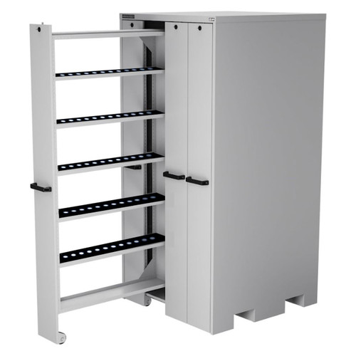 Champion Tool Storage VSCC8-LG | 40" Width x 84" Height x 41" Depth 4 Drawer 20 Shelves Powder Coated Steel Vertical Storage Cabinet - Light Gray