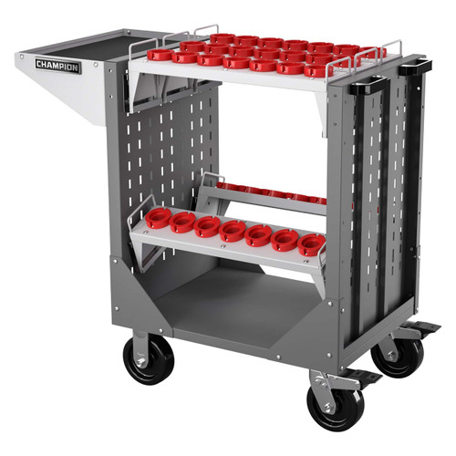 Champion Tool Storage NCTCH50-DG | 40" Width x 36-3/4" Height x 20-1/4" Depth 1 Shelf Powder Coated Steel CNC Transport Cart - Dark Gray