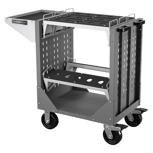 Champion Tool Storage NCTCC6-DG | 40" Width x 36-3/4" Height x 20-1/4" Depth 1 Shelf Powder Coated Steel CNC Transport Cart - Dark Gray