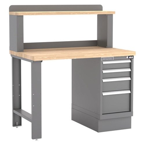 Champion Tool Storage WB201-B4830-DG | 48" Width x 35-1/4" Height x 30" Depth 4 Drawer Powder Coated Steel Work Bench - Dark Gray