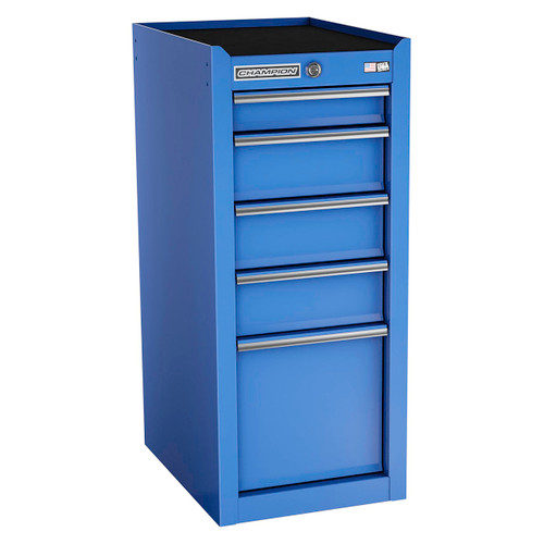 Champion Tool Storage FMP1505SL-BL | 15" Width x 35" Height x 20" Depth 5 Drawer Powder Coated Steel Tool Storage Cabinet - Gloss Blue