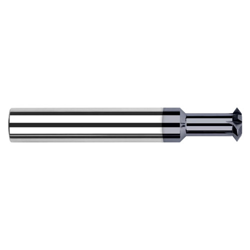 Harvey Tool 16203-C6 | 1/4" Diameter x 1/4" Shank x 2" OAL 60 Degree Included Angle 4 Flute C6 Coated Double Angle Shank Cutter