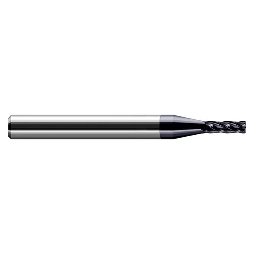 Harvey Tool 36235 | 0.250" Diameter x 1/4" Shank x 0.035" Corner Radius x 0.750" LOC x 2-1/2" OAL 4 Flute Uncoated Corner Radius End Mill