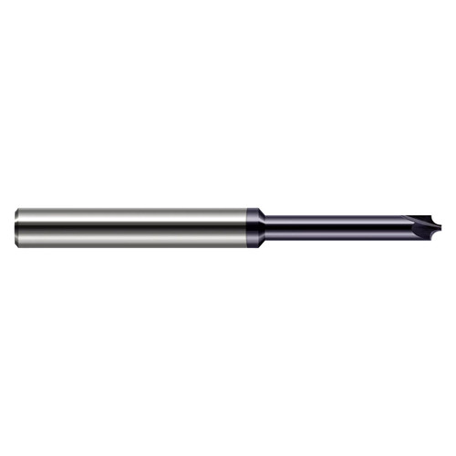 Harvey Tool 57415-C3 | 0.020" Pilot Diameter x 1/8" Shank x 0.015" Radius x 2" OAL 2 Flute C3 Coated Corner Rounding End Mill