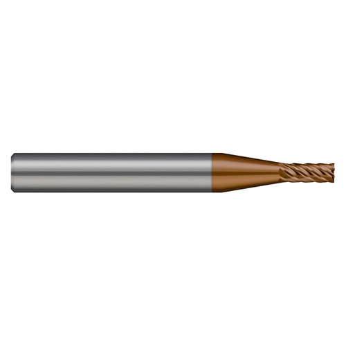 Harvey Tool 711808-C10 | 0.125" Diameter x 1/4" Shank x 0.375" LOC x 2-1/2" OAL 6 Flute C10 Coated Square End Mill