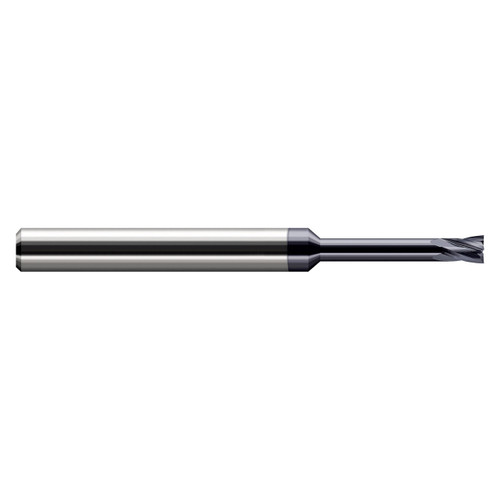 Harvey Tool 716193-C3 | 0.093" Diameter x 1/8" Shank x 0.139" LOC x 2-1/2" OAL 4 Flute C3 Coated Backdraft Cutters