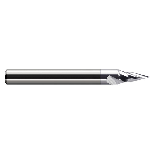 Harvey Tool 772203-C8 | 3/16" Shank x 0.047" Radius x 0.215" LOC x 2" OAL 30 Degree Included Angle 2 Flute C8 Coated Runner Cutter Harvey Tool 772203-C8 | 3/16" Shank x 0.047" Radius x 0.215" LOC x 2" OAL 30 Degree Included Angle 2 Flute C8 Coated Runner Cutter