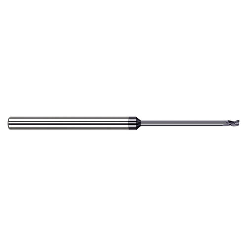 Harvey Tool 739931 | 0.031" Diameter x 1/8" Shank x 0.046" LOC x 2-1/2" OAL 4 Flute Uncoated Square End Mill