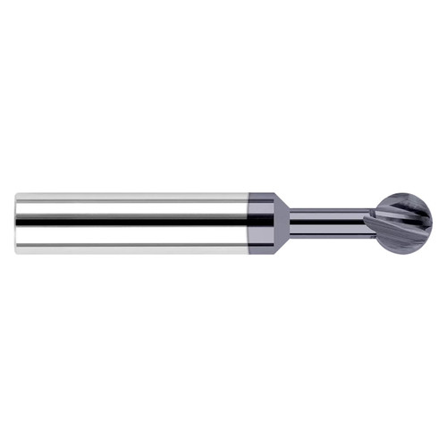 Harvey Tool 794506 | 0.094" Diameter x 1/8" Shank x 0.046" Radius x 0.086" LOC x 1-1/2" OAL 2 Flute Uncoated Undercutting End Mill