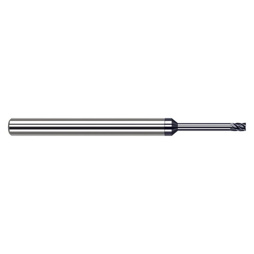 Harvey Tool 825410-C6 | 0.156" Diameter x 1/4" Shank x 0.235" LOC x 3" OAL 5 Flute C6 Coated Square End Mill